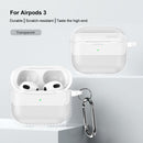 Apple AirPods 3 Carbon Firbre Case with Carabiner - Frosted