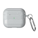 Apple AirPods 3 Carbon Firbre Case with Carabiner - Grey 2