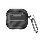 Apple AirPods 4 Carbon Firbre Case with Carabiner - Black 2