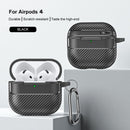 Apple AirPods 4 Carbon Firbre Case with Carabiner - Black 3