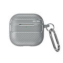 Apple AirPods 4 Carbon Firbre Case with Carabiner - Grey 2