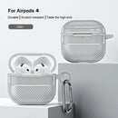 Apple AirPods 4 Carbon Firbre Case with Carabiner - Grey 3