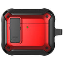 Apple AirPods 4 Rugged Armor Lock Case with Carabiner - Red