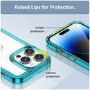 Apple iPhone 14 Pro Max Soft TPU Bumper Case [Clear Blue] 5
