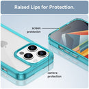 Apple iPhone 15 Pro Soft TPU Bumper Case [Clear Blue] 5