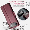 Apple iPhone Air CaseMe Retro Wallet Case [Maroon] 5