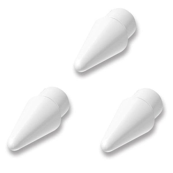 Set of 3 Apple Pencil Replacement Tips – 2B Resistance White Nibs (Original Style)