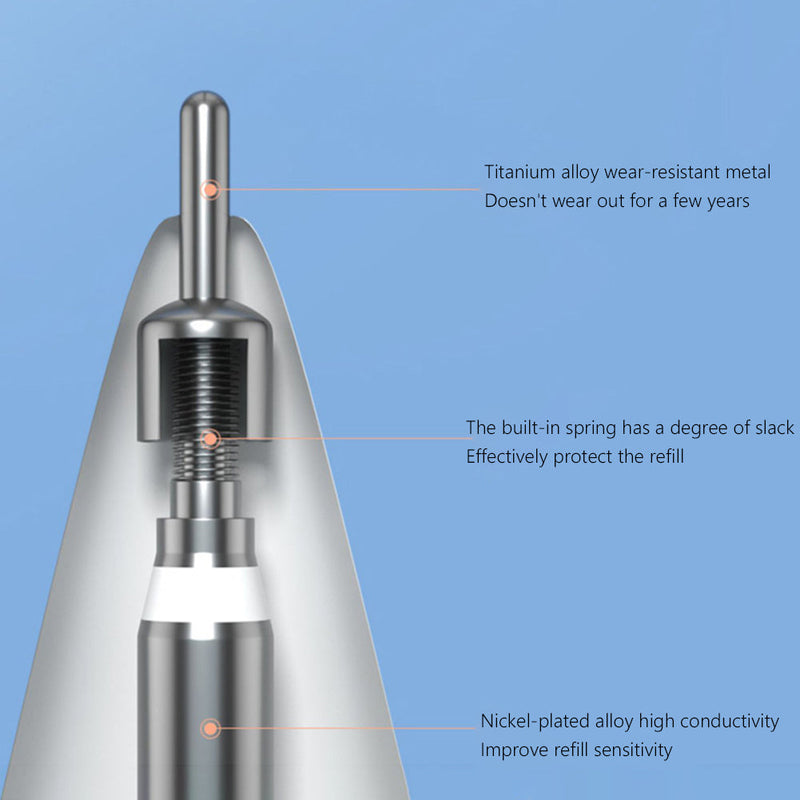 Apple Pencil Metal Tip Set - Long / Medium / Short (3-Pack)