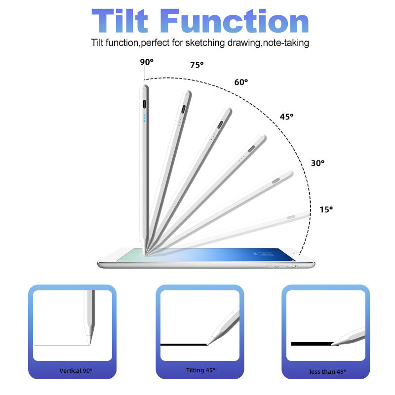 Premium Magnetic Stylus Pen for iPad with Palm Rejection, Tilt Sensitivity