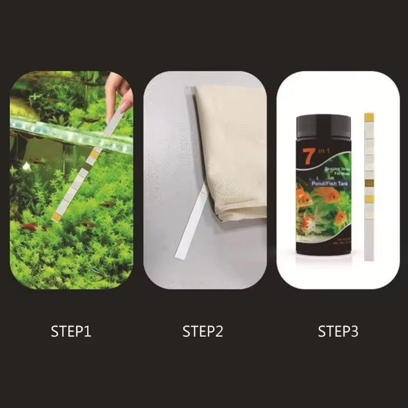 Aquarium Water Quality Test Strips (7 Parameters) Tools &