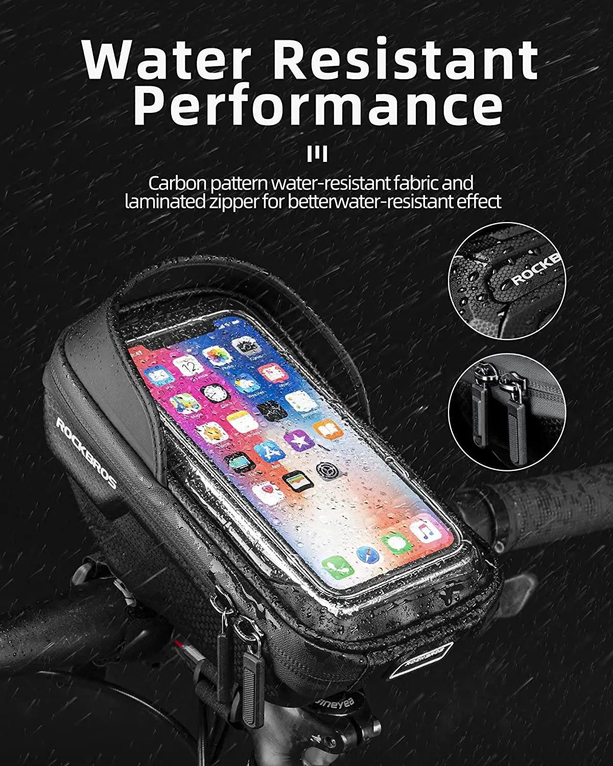 Waterproof Cycling Bicycle upper pipe Handlebar Bag Fit