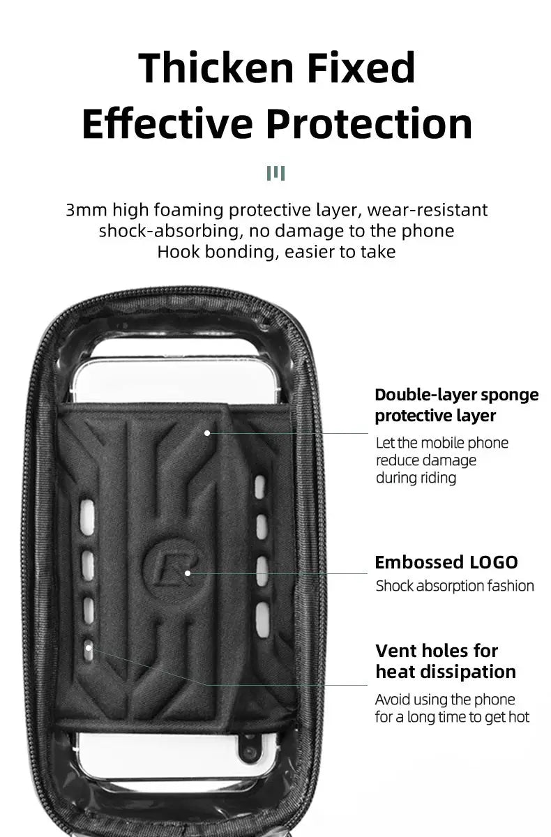 Waterproof Cycling Bicycle upper pipe Handlebar Bag Fit