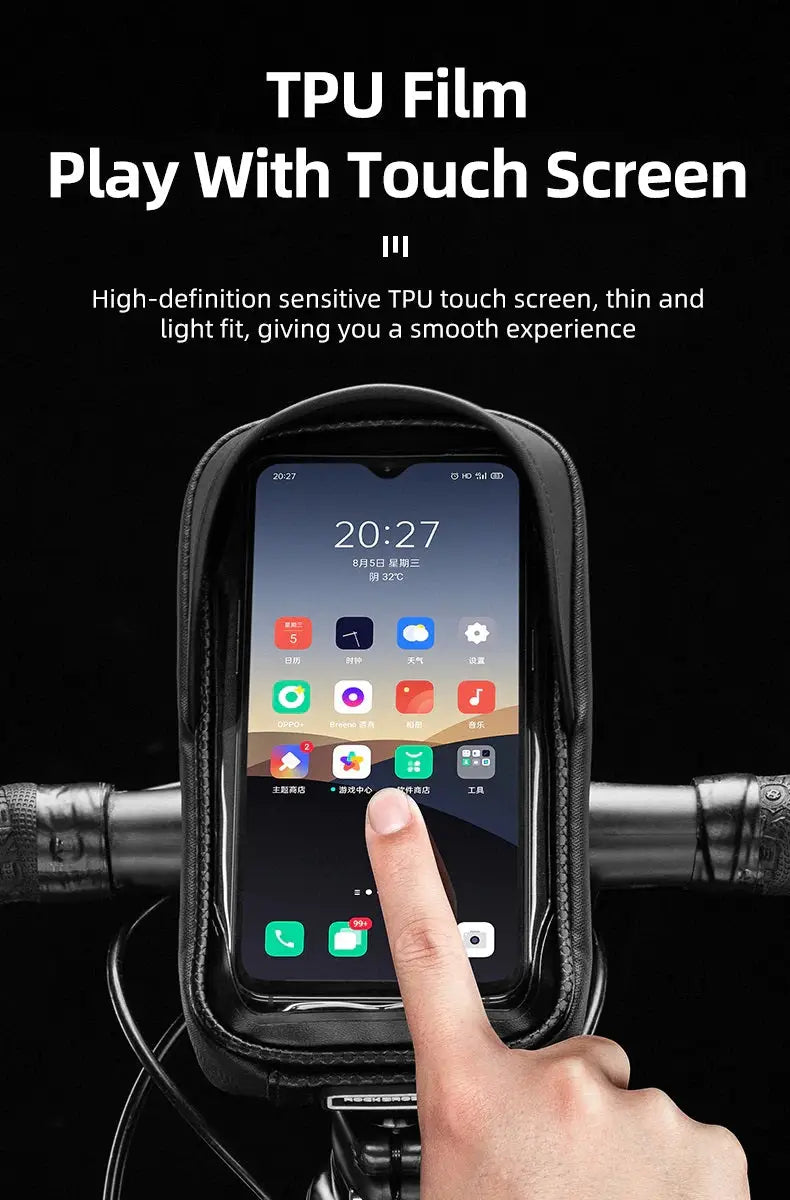 Waterproof Cycling Bicycle upper pipe Handlebar Bag Fit