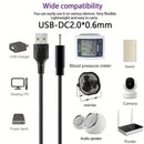 Barrel Jack Power Cable - 2mm x 0.6mm charger (Black) 1m 3