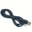 Barrel Jack Power Cable - 2mm x 0.6mm charger (Black) 1m 1