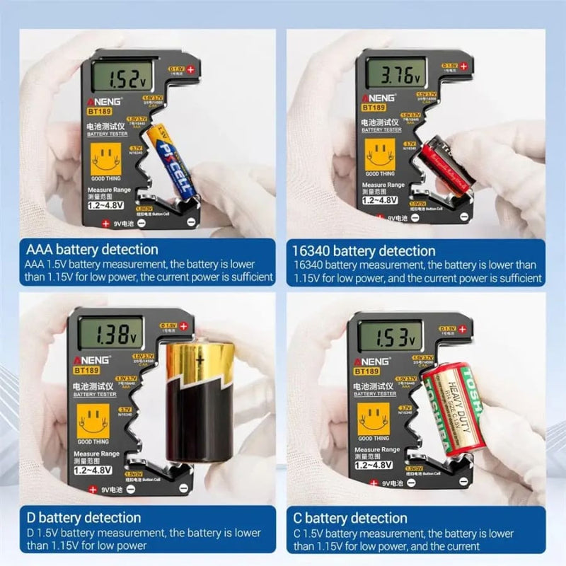 Battery Tester BT189 (Button Cell AA AAA C D 9V 14500