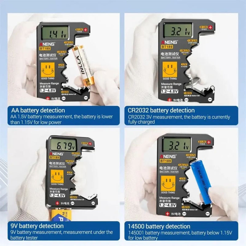 Battery Tester BT189 (Button Cell AA AAA C D 9V 14500