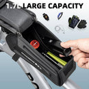 Bike Bicycle Top Tube Front Frame Bag Phone Mount Holder