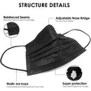 Black Masks 150pcs 10