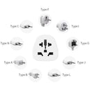 Blackweb All In One Travel Adapter BK01 Wall Plug (USA & UK