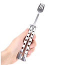 Butterfly Folding Fork Outdoor Tableware Camping Cooking