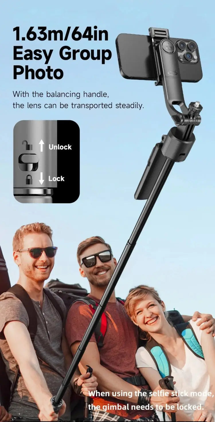 Smart Selfie Stick 360 Rotate Auto Face Tracking