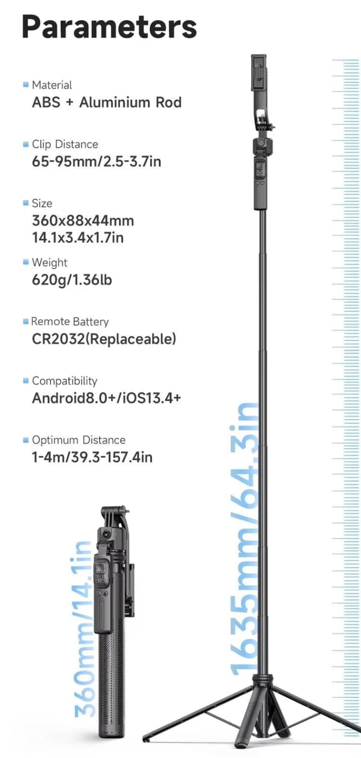 Smart Selfie Stick 360 Rotate Auto Face Tracking