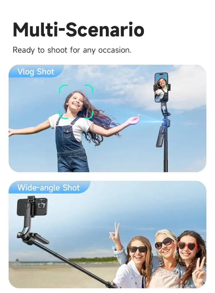 Smart Selfie Stick 360 Rotate Auto Face Tracking