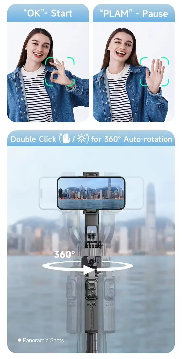 Smart Selfie Stick 360 Rotate Auto Face Tracking