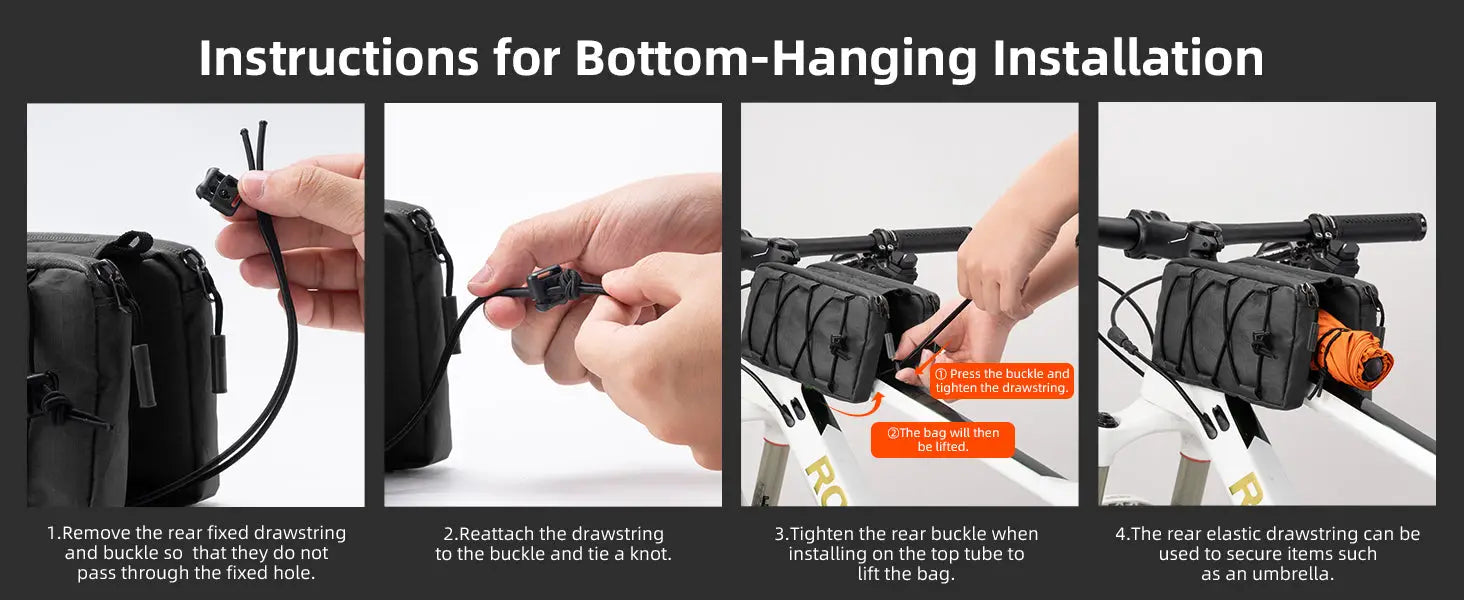 Bike Front Top Tube Frame Bag with Should strap 1L