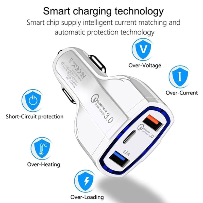Car Charger (USB & Type C) Electronics Accessories