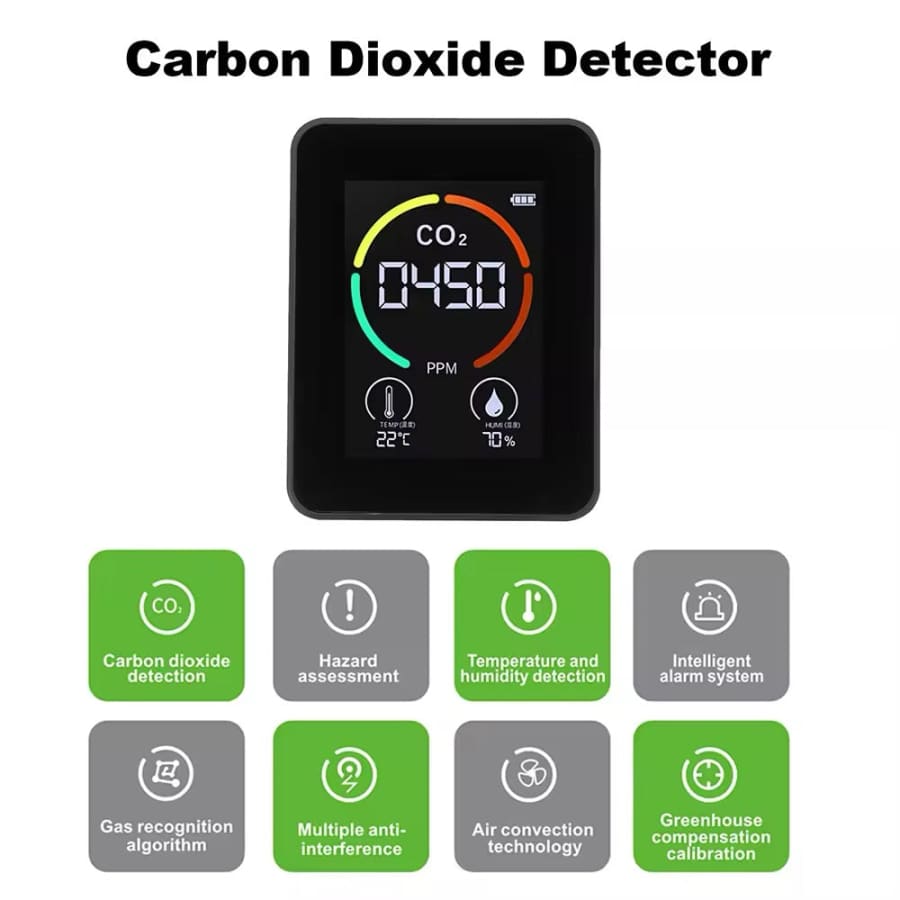 Color Co2 Monitor Buy Carbon Dioxide Monitor - 3 in 1 - New Zealand | 9eight5