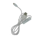 Charger Cable With Switch (USB to Micro USB) - 1m (White) 1