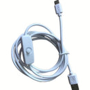 Charger Cable With Switch (USB to Type C) - 1m (White) 1