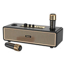 Classic Stylish Bluetooth Speaker w/ 2 Wireless Microphone