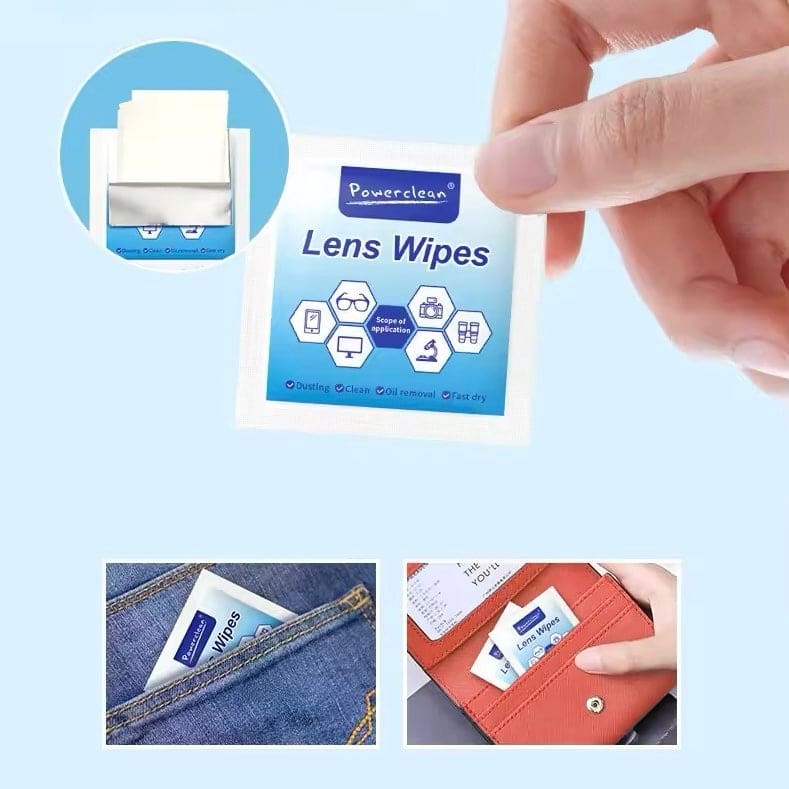 Cleaning Wipes for Glasses Camera Lenses & Screens (Pack