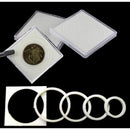 Clear Square Coin Case - 20 Pcs for 19/24/29/34/39mm Coins