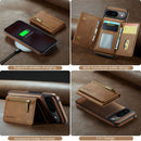 DG.MING Detachable Magnetic Wallet Case with Zipper Pocket