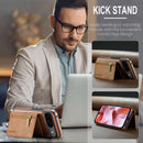 DG.MING Detachable Magnetic Wallet Case with Zipper Pocket