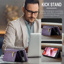 DG.MING Detachable Magnetic Wallet Case with Zipper Pocket