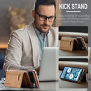 DG.MING Detachable Magnetic Wallet Case with Zipper Pocket