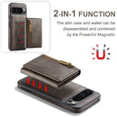 DG.MING Detachable Magnetic Wallet Case with Zipper Pocket
