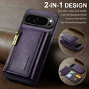 DG.MING Detachable Magnetic Wallet Case with Zipper Pocket