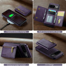 DG.MING Detachable Magnetic Wallet Case with Zipper Pocket
