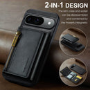 DG.MING Magnetic Wallet Case with Zipper Pocket for Pixel