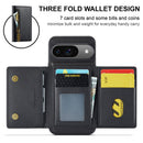 DG.MING Magnetic Wallet Case with Zipper Pocket for Pixel