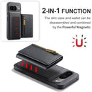 DG.MING Magnetic Wallet Case with Zipper Pocket for Pixel
