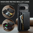 DG.MING Magnetic Wallet Case with Zipper Pocket for Pixel