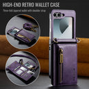DG.MING Samsung Galaxy Z Flip 7 Crossbody Wallet Case