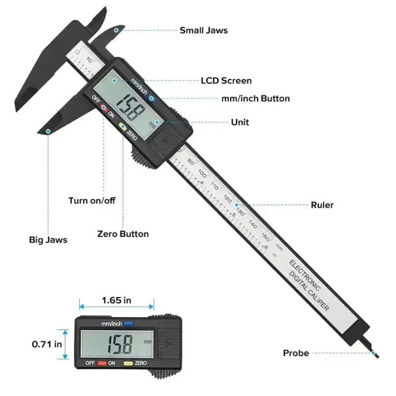Digital Vernier Caliper (0mm 150mm Tools & Kits